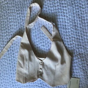 PEPPERMAYO. Hollywood Boulevard Vest Crop - Ivory
